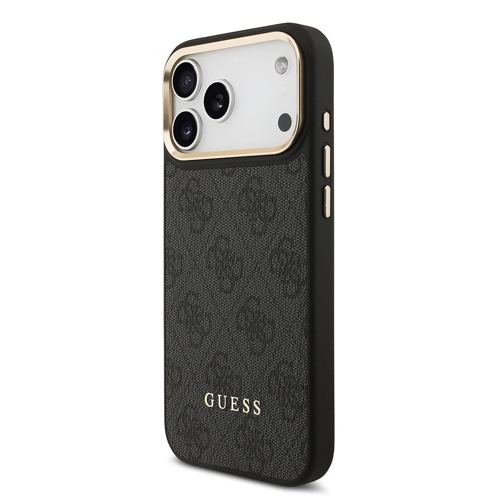 Apple iPhone 17 Pro Max Kılıf Guess Orjinal Lisanslı M-safe Şarj Özellikli Askılı ve 4G Logo Kartlıklı Kapak