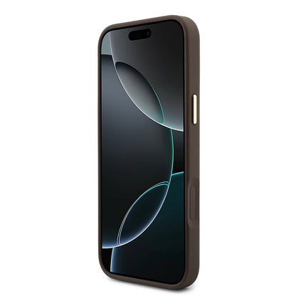 Apple iPhone 17 Pro Max Kılıf Guess Orjinal Lisanslı M-safe Şarj Özellikli Askılı ve 4G Metal Logolu Kartlıklı Kapak