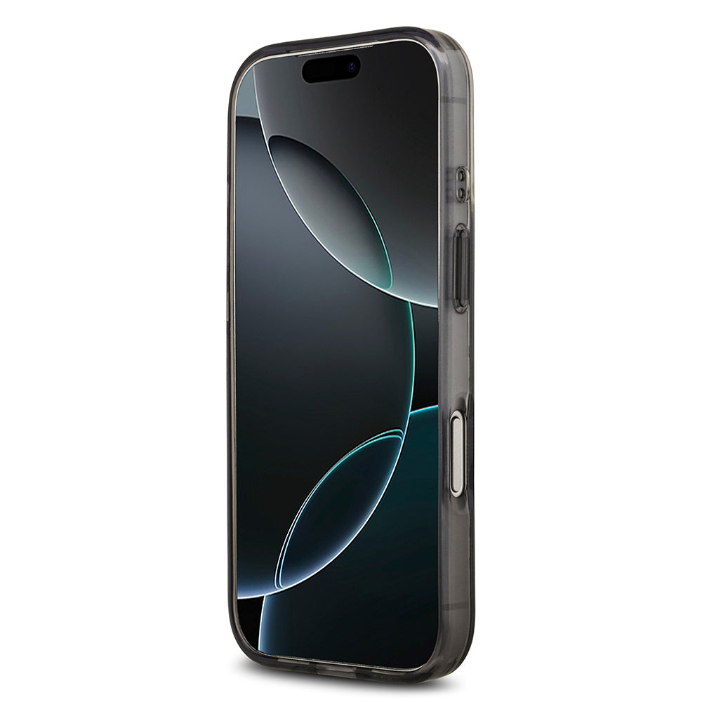 Apple iPhone 17 Pro Max Kılıf Guess Orjinal Lisanslı M-safe Şarj Özellikli IML Peony ve 4G Desenli Klasik Logolu Kapak