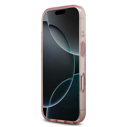 Apple iPhone 17 Pro Max Kılıf Guess Orjinal Lisanslı M-safe Şarj Özellikli IML Peony ve 4G Desenli Klasik Logolu Kapak