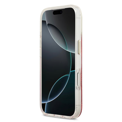 Apple iPhone 17 Pro Max Kılıf Guess Orjinal Lisanslı M-safe Şarj Özellikli Simli Peony Desenli Silikon Kapak