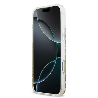 Apple iPhone 17 Pro Max Kılıf Guess Orjinal Lisanslı M-safe Şarj Özellikli Transparan Resin Bottom Kapak