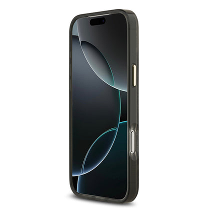Apple iPhone 17 Pro Max Kılıf Guess Orjinal Lisanslı M-safe Şarj Özellikli Yazı Logolu Python Desenli Kapak
