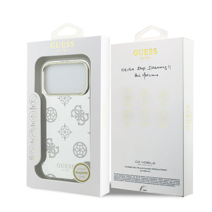 Apple iPhone 17 Pro Max Kılıf Guess Orjinal Lisanslı Metal Kamera Çerçeveli Simli Aynalı Kapak