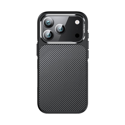 Apple iPhone 17 Pro Max Kılıf Karbon Fiber Görünümlü Wlons Marin Kapak