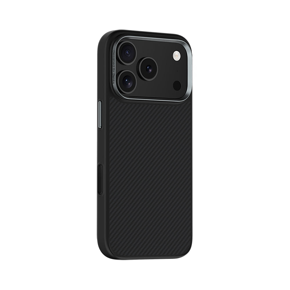 Apple iPhone 17 Pro Max Kılıf Karbon Fiber M-safe Şarj Özellikli Benks Hybrid ArmorPro 600D Kevlar Kapak