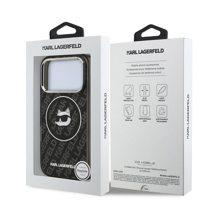 Apple iPhone 17 Pro Max Kılıf Karl Lagerfeld Orjinal Lisanslı IML Baskılı Choupette Heads Kapak