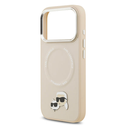 Apple iPhone 17 Pro Max Kılıf Karl Lagerfeld Orjinal Lisanslı M-safe Şarj Özellikli Metal Kamera ve Buton Tasarımlı K&C PU Deri Kapak