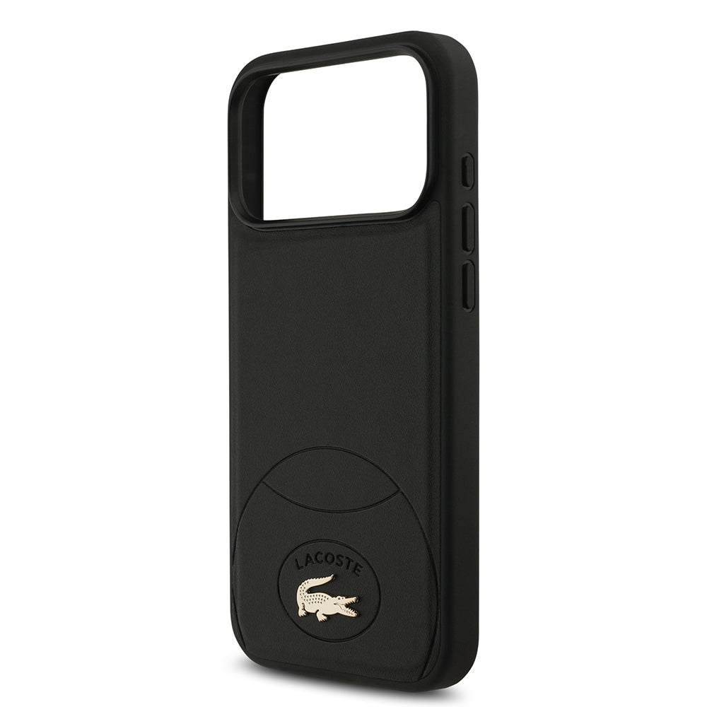 Apple iPhone 17 Pro Max Kılıf Lacoste Orjinal Lisanslı M-safe Şarj Özellikli PU Deri Tasarımlı Metal Logolu Kapak