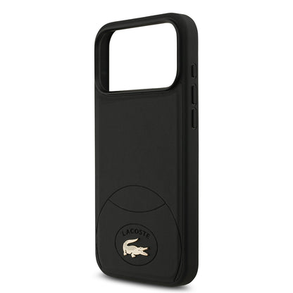 Apple iPhone 17 Pro Max Kılıf Lacoste Orjinal Lisanslı M-safe Şarj Özellikli PU Deri Tasarımlı Metal Logolu Kapak