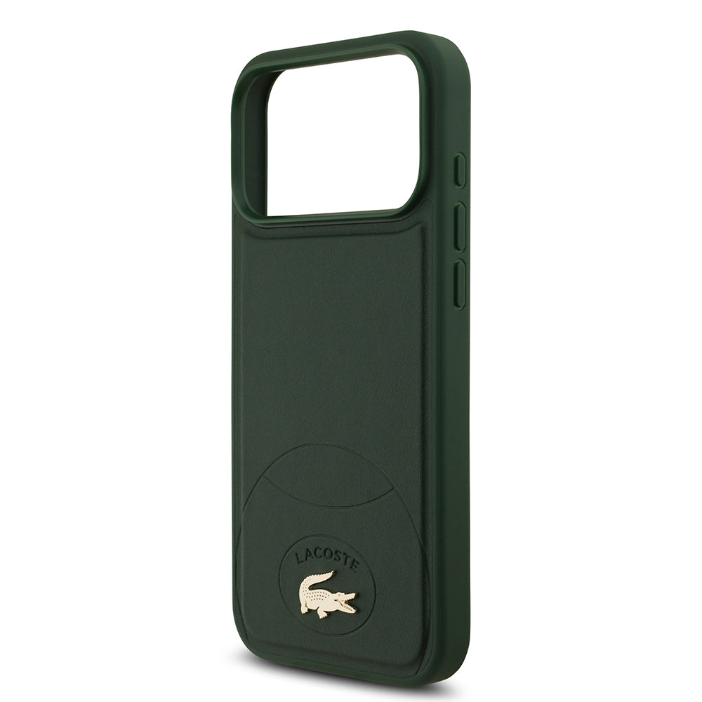 Apple iPhone 17 Pro Max Kılıf Lacoste Orjinal Lisanslı M-safe Şarj Özellikli PU Deri Tasarımlı Metal Logolu Kapak