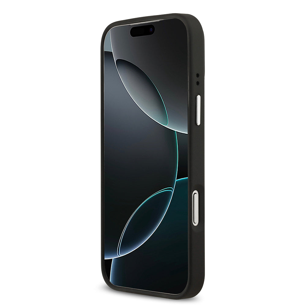 Apple iPhone 17 Pro Max Kılıf Lacoste Orjinal Lisanslı M-safe Şarj Özellikli PU Pike Desenli Standlı Metal Logolu Kapak
