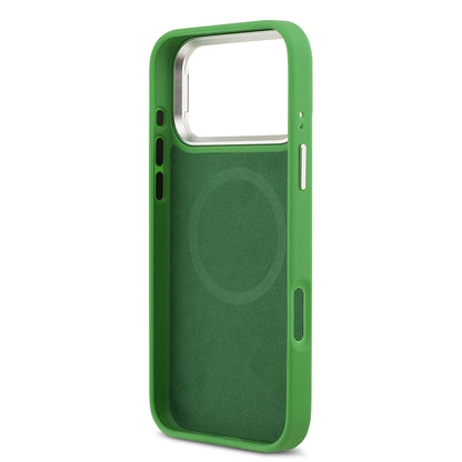 Apple iPhone 17 Pro Max Kılıf Lacoste Orjinal Lisanslı M-safe Şarj Özellikli PU Pike Desenli Standlı Metal Logolu Kapak
