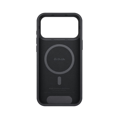 Apple iPhone 17 Pro Max Kılıf M-safe Şarj Özellikli 1500D Aramid Fiber Pitaka Military-Grade Classic Serisi Black-Grey Twill Kapak
