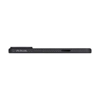 Apple iPhone 17 Pro Max Kılıf M-safe Şarj Özellikli 1500D Aramid Fiber Pitaka Military-Grade Classic Serisi Black-Grey Twill Kapak
