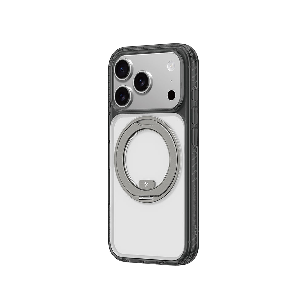 Apple iPhone 17 Pro Max Kılıf M-Safe Şarj Özellikli Airbag Tasarımlı Standlı AmazingThing Titan Pro MagSpin Kapak