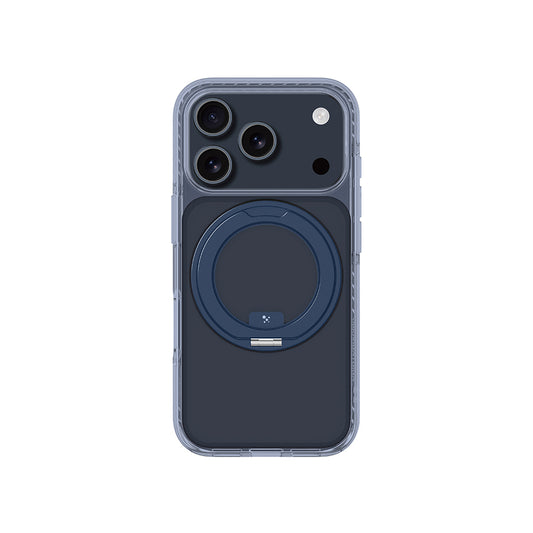 Apple iPhone 17 Pro Max Kılıf M-Safe Şarj Özellikli Airbag Tasarımlı Standlı AmazingThing Titan Pro MagSpin Kapak