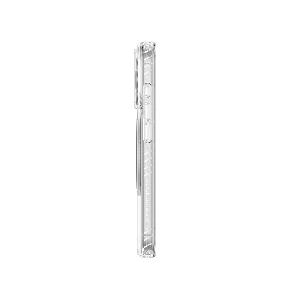 Apple iPhone 17 Pro Max Kılıf M-Safe Şarj Özellikli Airbag Tasarımlı Standlı AmazingThing Titan Pro MagSpin Kapak