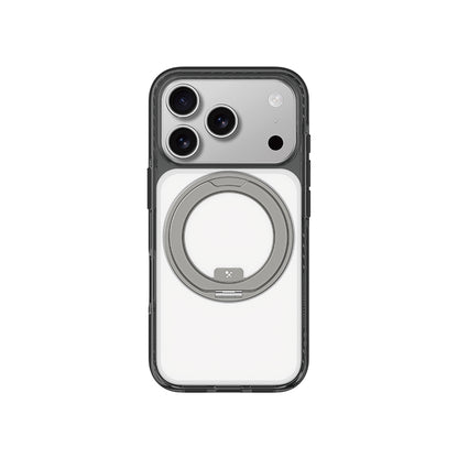 Apple iPhone 17 Pro Max Kılıf M-Safe Şarj Özellikli Airbag Tasarımlı Standlı AmazingThing Titan Pro MagSpin Kapak