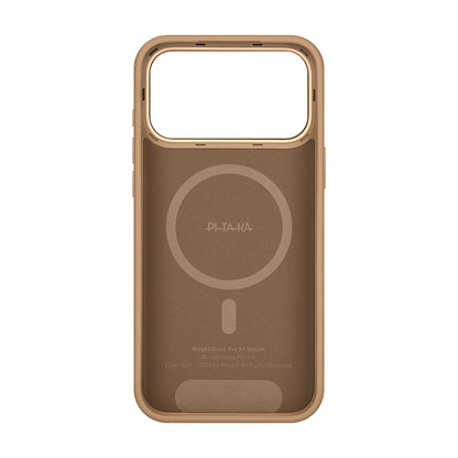Apple iPhone 17 Pro Max Kılıf M-safe Şarj Özellikli Aramid Fiber Pitaka Military-Grade Sunset-Moonrise Serisi Kapak