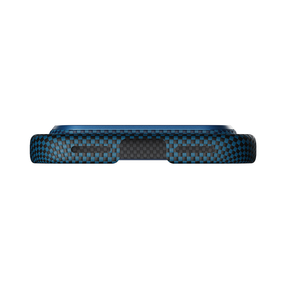 Apple iPhone 17 Pro Max Kılıf M-safe Şarj Özellikli Aramid Fiber Pitaka Tactile Woven Sunset-Moonrise Serisi Kapak