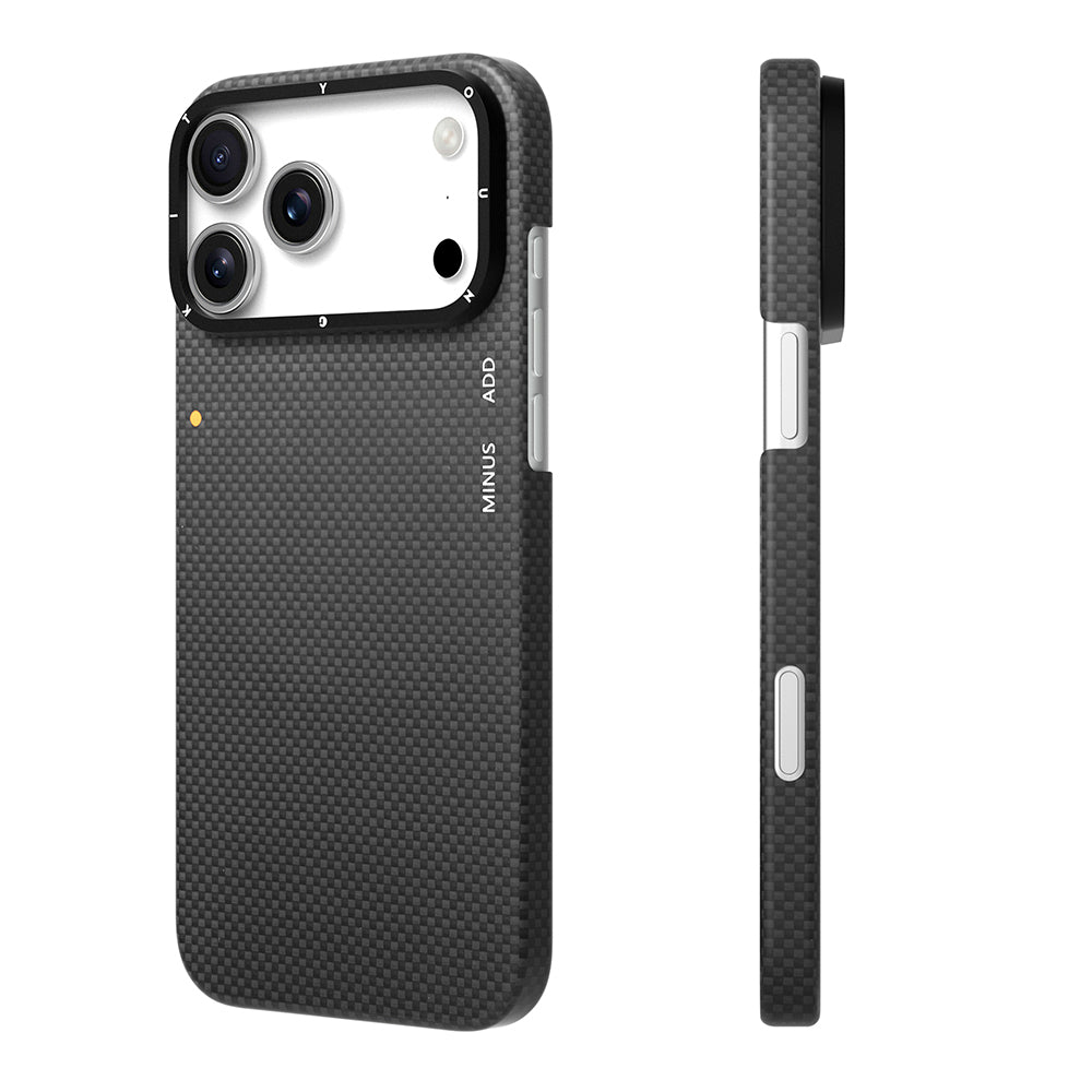 Apple iPhone 17 Pro Max Kılıf M-safe Şarj Özellikli Aramid Fiber Youngkit 1500D Extreme Wing Titanyum-Gold Serisi Kapak