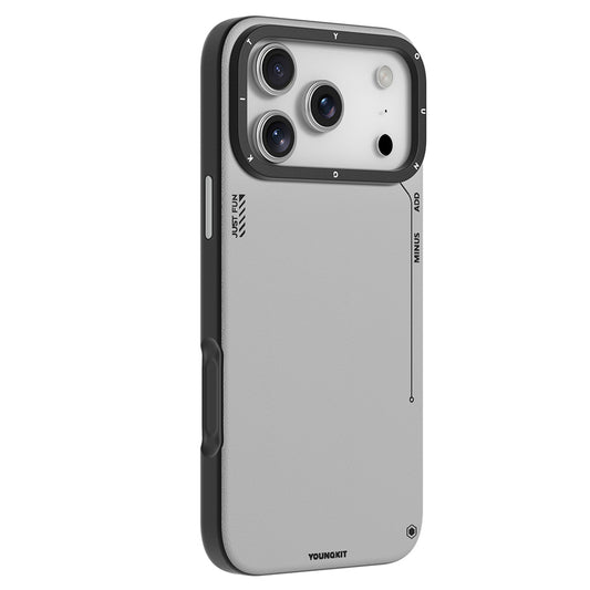 Apple iPhone 17 Pro Max Kılıf M-safe Şarj Özellikli Basit Mat Deri Desenli Youngkit Tech Fashion Serisi Kapak