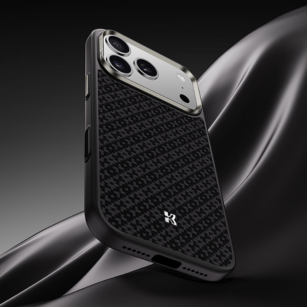 Apple iPhone 17 Pro Max Kılıf M-Safe Şarj Özellikli Benks ArmorPro ArmorGrid Serisi Kevlar Kapak