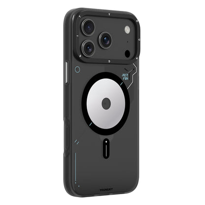 Apple iPhone 17 Pro Max Kılıf M-safe Şarj Özellikli Disk Desenli Youngkit Disc Battle Kapak