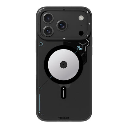 Apple iPhone 17 Pro Max Kılıf M-safe Şarj Özellikli Disk Desenli Youngkit Disc Battle Kapak