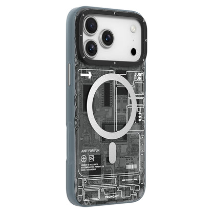Apple iPhone 17 Pro Max Kılıf M-safe Şarj Özellikli Kamera Denetim Butonlu Youngkit Technology Serisi Kapak