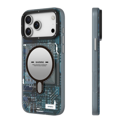 Apple iPhone 17 Pro Max Kılıf M-safe Şarj Özellikli Kamera Denetim Butonlu Youngkit Technology Serisi Kapak