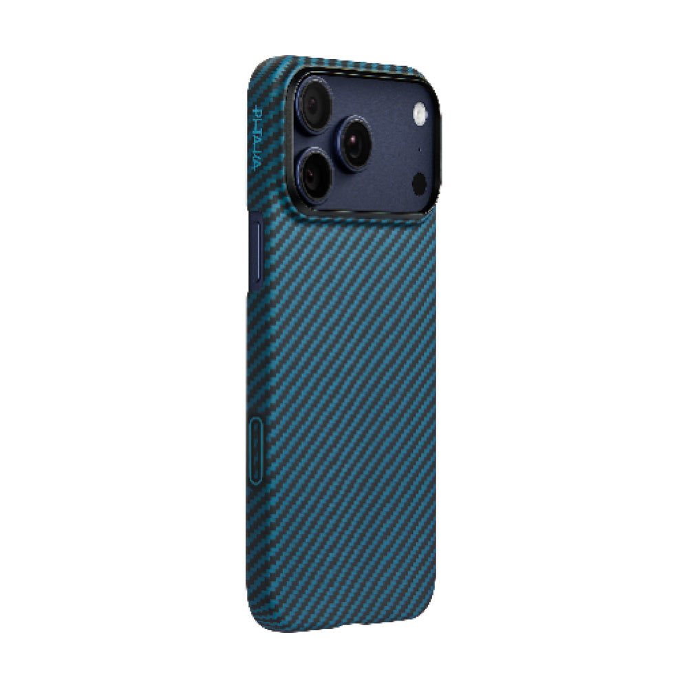 Apple iPhone 17 Pro Max Kılıf M-Safe Şarj Özellikli Kamera Kontrol Butonlu Aramid Fiber Pitaka Ultra-Slim Kapak