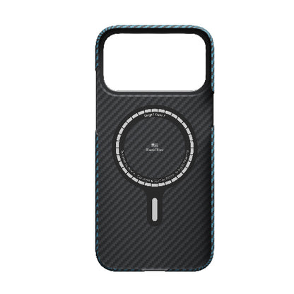 Apple iPhone 17 Pro Max Kılıf M-Safe Şarj Özellikli Kamera Kontrol Butonlu Aramid Fiber Pitaka Ultra-Slim Kapak