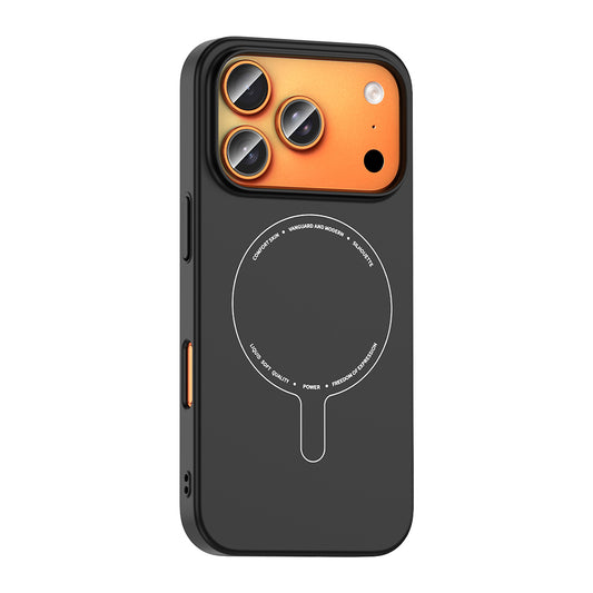 Apple iPhone 17 Pro Max Kılıf M-Safe Şarj Özellikli Kamera Korumalı Zore Elio Sert PC Kapak