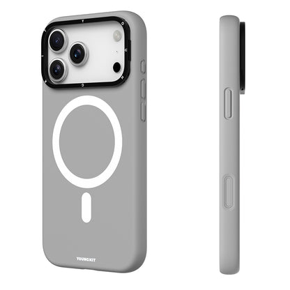 Apple iPhone 17 Pro Max Kılıf M-Safe Şarj Özellikli Kamera Standlı Youngkit Gel Cream Serisi Kapak