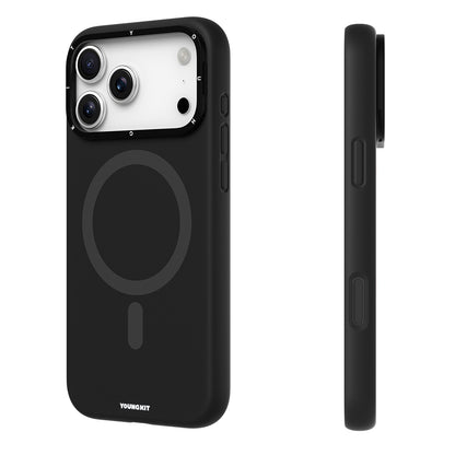 Apple iPhone 17 Pro Max Kılıf M-Safe Şarj Özellikli Kamera Standlı Youngkit Gel Cream Serisi Kapak