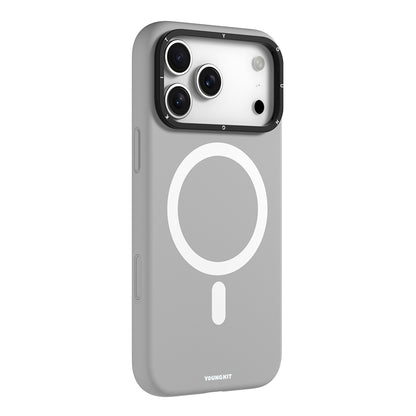 Apple iPhone 17 Pro Max Kılıf M-Safe Şarj Özellikli Kamera Standlı Youngkit Gel Cream Serisi Kapak