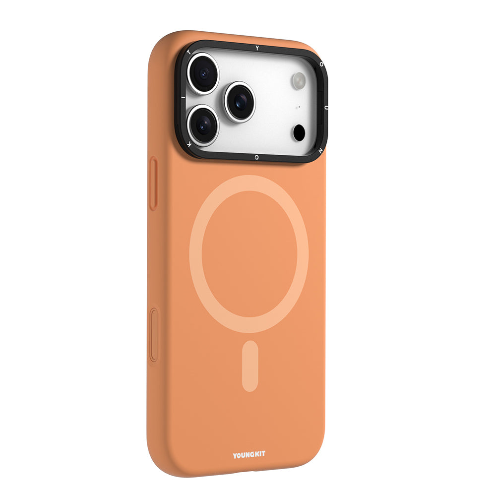 Apple iPhone 17 Pro Max Kılıf M-Safe Şarj Özellikli Kamera Standlı Youngkit Gel Cream Serisi Kapak