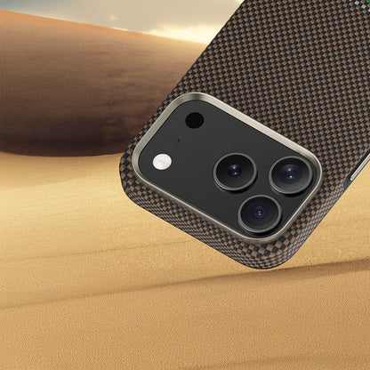 Apple iPhone 17 Pro Max Kılıf M-safe Şarj Özellikli Karbon Fiber Tasarımlı Benks Prestige ArmorPro Kevlar Kapak
