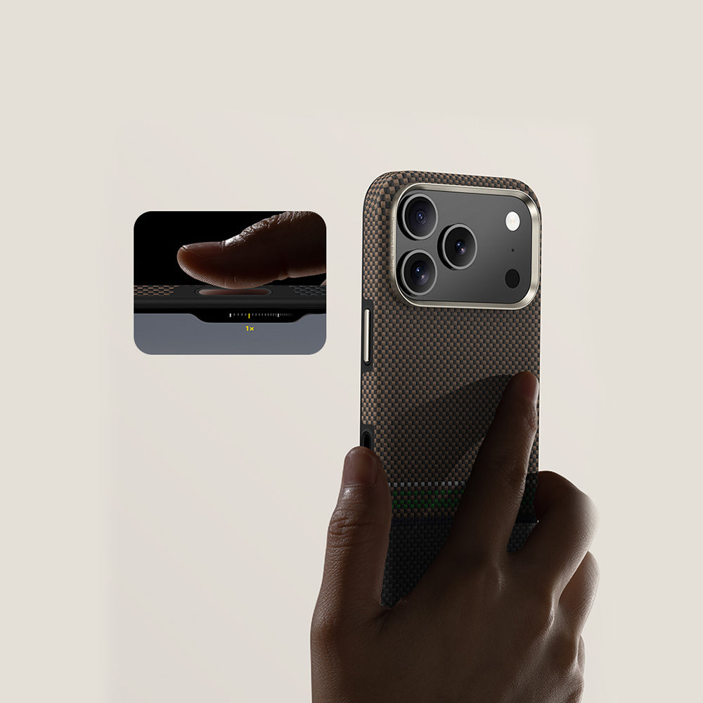 Apple iPhone 17 Pro Max Kılıf M-safe Şarj Özellikli Karbon Fiber Tasarımlı Benks Prestige ArmorPro Kevlar Kapak