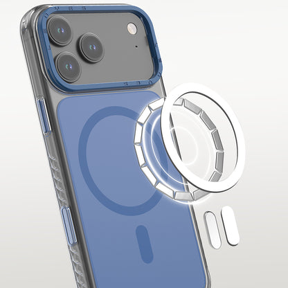 Apple iPhone 17 Pro Max Kılıf M-safe Şarj Özellikli Metal Kamera Çerçeveli Airbag Tasarımlı Lenyes CK221 Sert PC Kapak