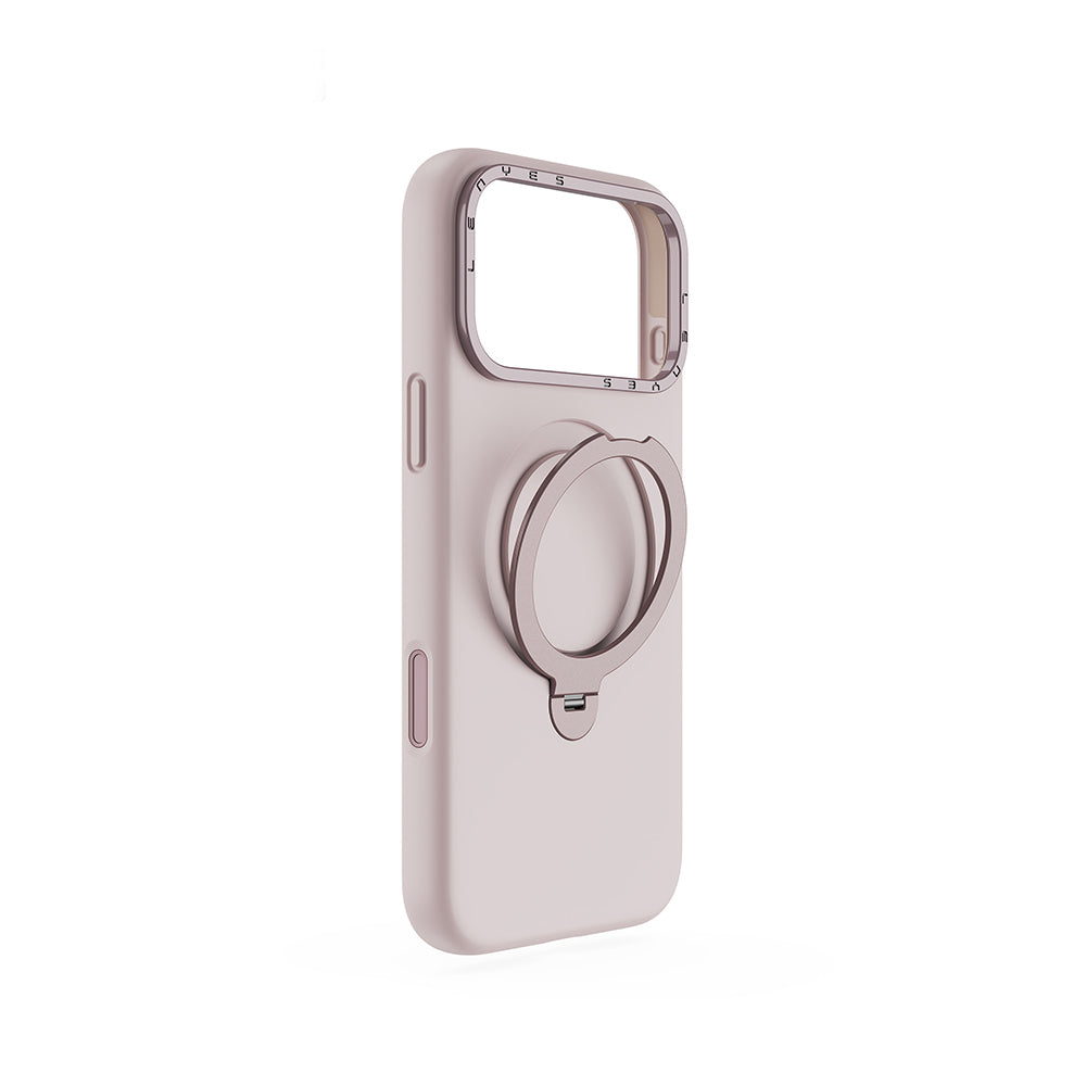 Apple iPhone 17 Pro Max Kılıf M-safe Şarj Özellikli Metal Standlı Sıvı Silikon Lenyes CK223 Kapak