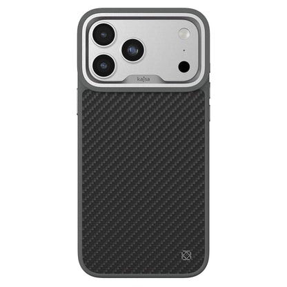 Apple iPhone 17 Pro Max Kılıf M-safe Şarj Özellikli O-Ring Kajsa Carbon Fiber Serisi Kapak