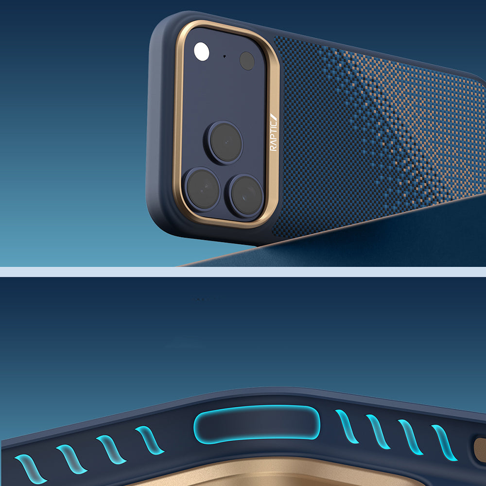 Apple iPhone 17 Pro Max Kılıf M-safe Şarj Özellikli Raptic Aramid Dual Serenity Serisi Kapak