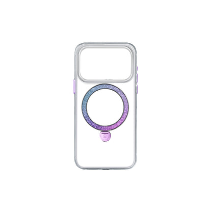 Apple iPhone 17 Pro Max Kılıf M-safe Şarj Özellikli Simli Standlı Pynana Dancing Circle Trendy Serisi Kapak