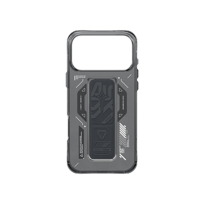 Apple iPhone 17 Pro Max Kılıf M-safe Şarj Özellikli Teknoloji Desenli Skinarma Helio Mag Charge Standlı Kapak
