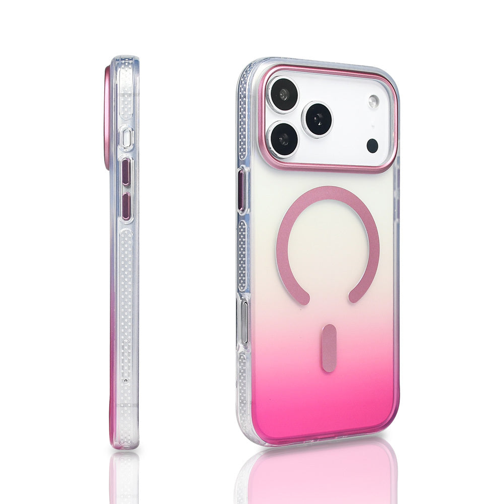 Apple iPhone 17 Pro Max Kılıf M-safe Şarj Özellikli Transparan Renk Geçişli Zore Toros Kapak