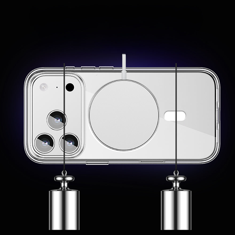 Apple iPhone 17 Pro Max Kılıf M-safe Şarj Özellikli Transparan Sert PC Wlons Pita Kapak