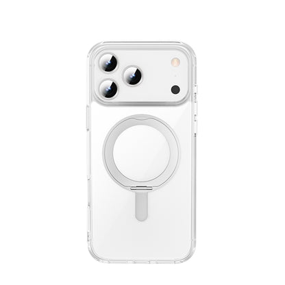 Apple iPhone 17 Pro Max Kılıf M-safe Şarj Özellikli  Wiwu MCC-201 iShield Ultra Serisi Standlı Crystal Sert PC Kapak